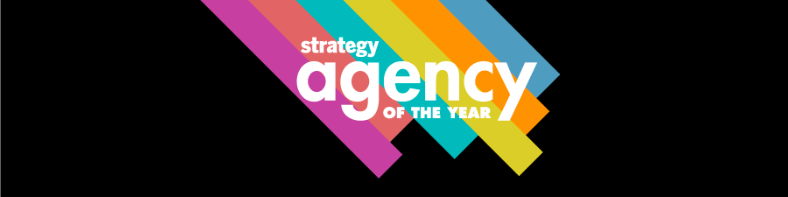 A banner with both the Startegy Awards and the Agency of the Year logos